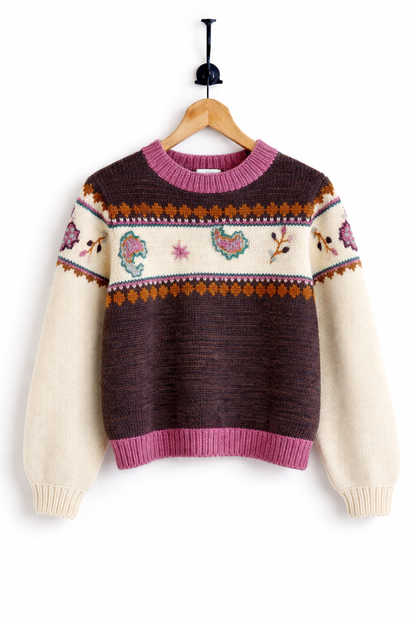 Sweater Paisley Marrón