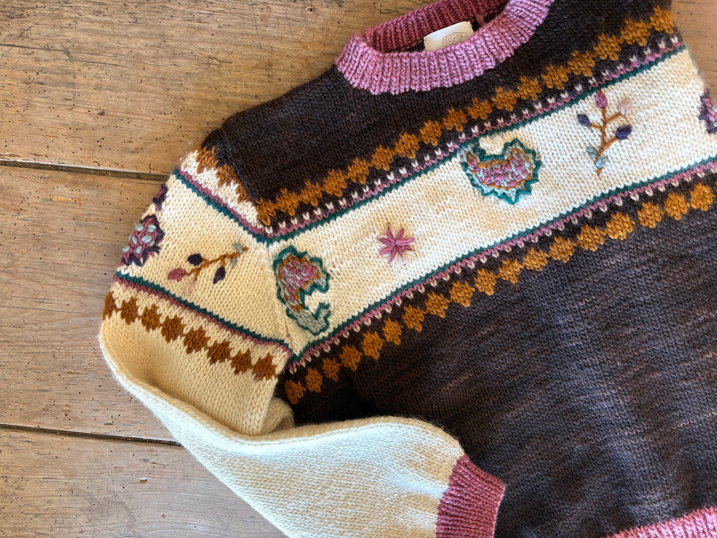 Sweater Paisley Marrón