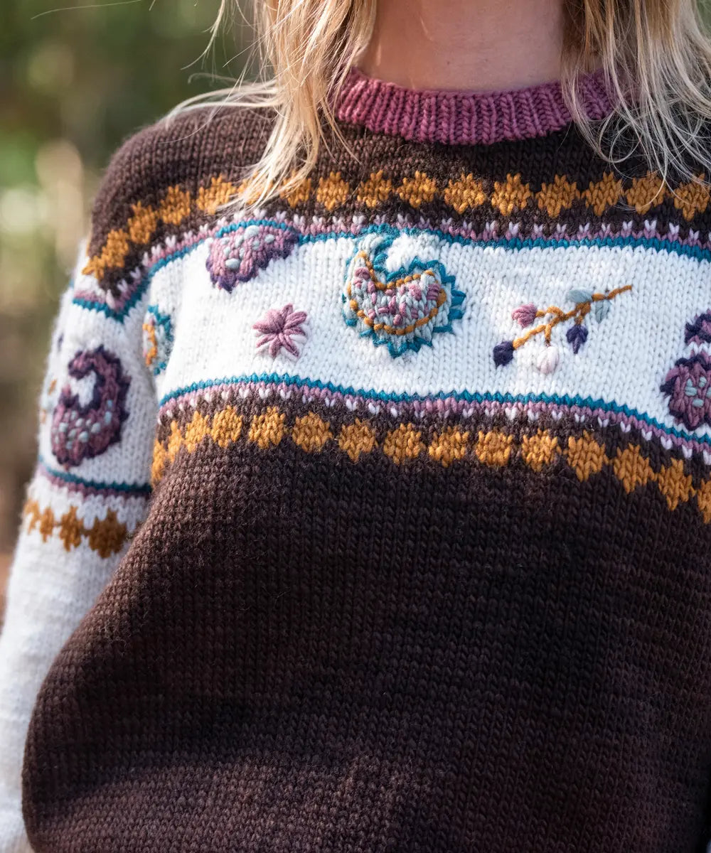 Sweater Paisley Marrón